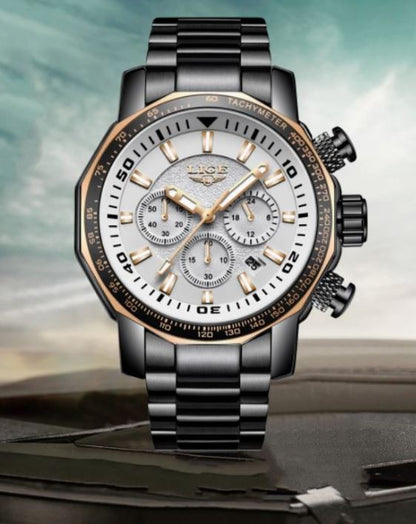 lige luxury men's watches quartz