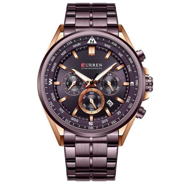curren luxury men's watch coffee / china